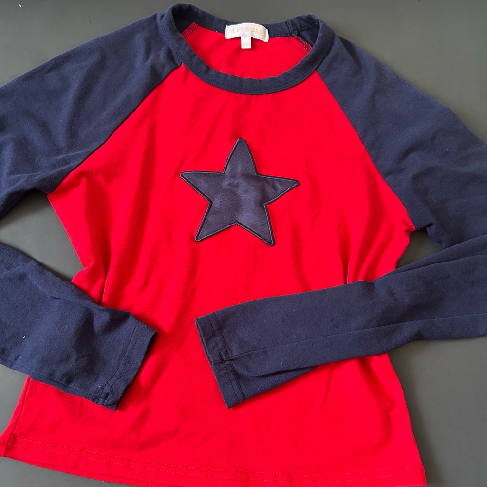 Girls Red and Blue Star Shirt